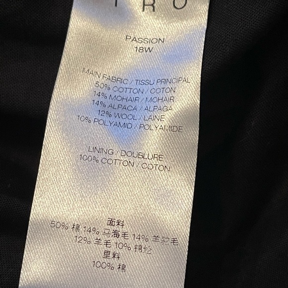 IRO Paris Passion Shacket Jacket Striped Cotton/Mohair/Alpaca/Wool Sz XS (EU 32) - Picture 5 of 7